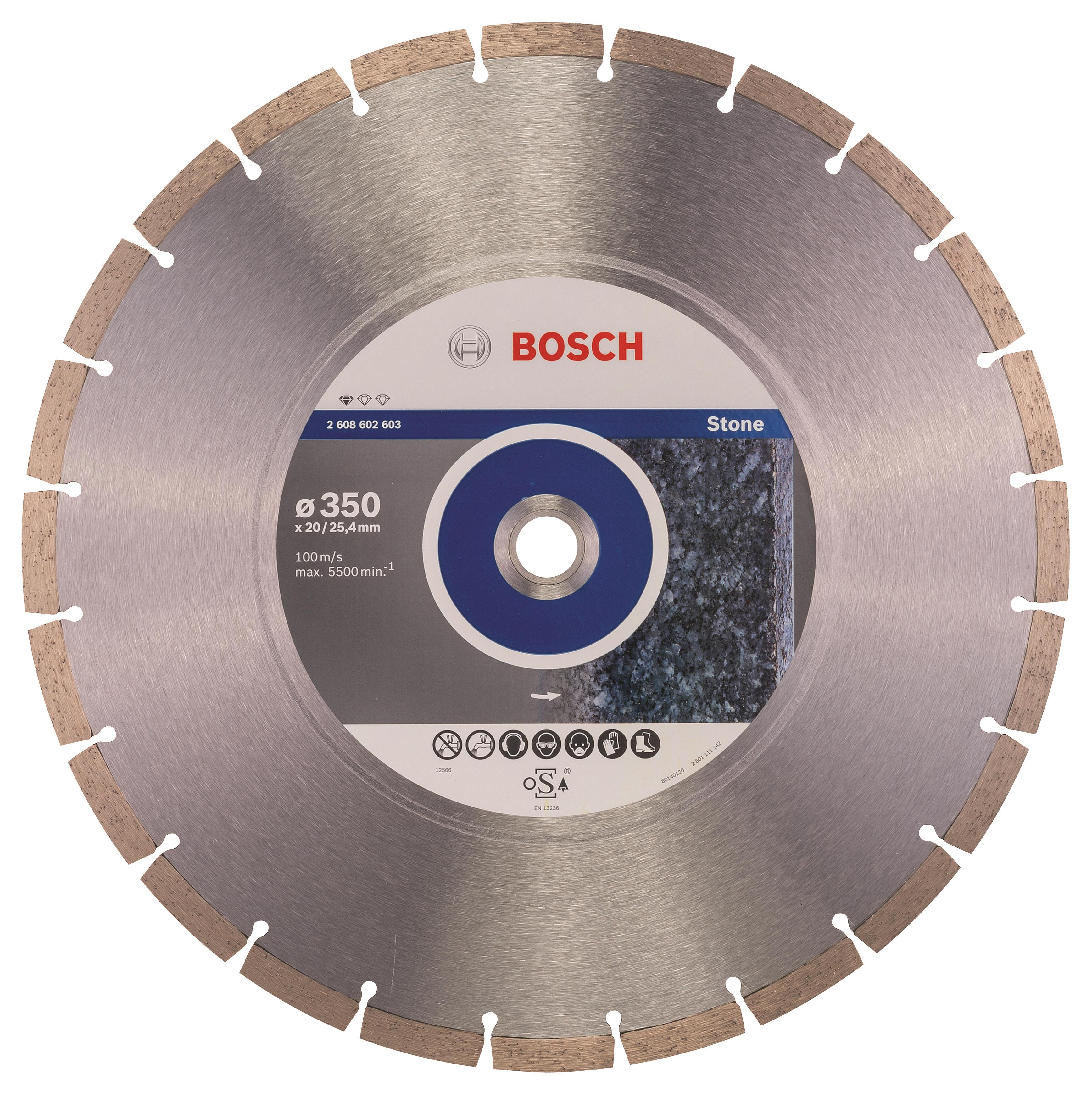 BOSCH Diamantový dělicí kotouč Standard for Stone 350 x 20/25,40 x 3,1 x 10 mm 2.608.602.603
