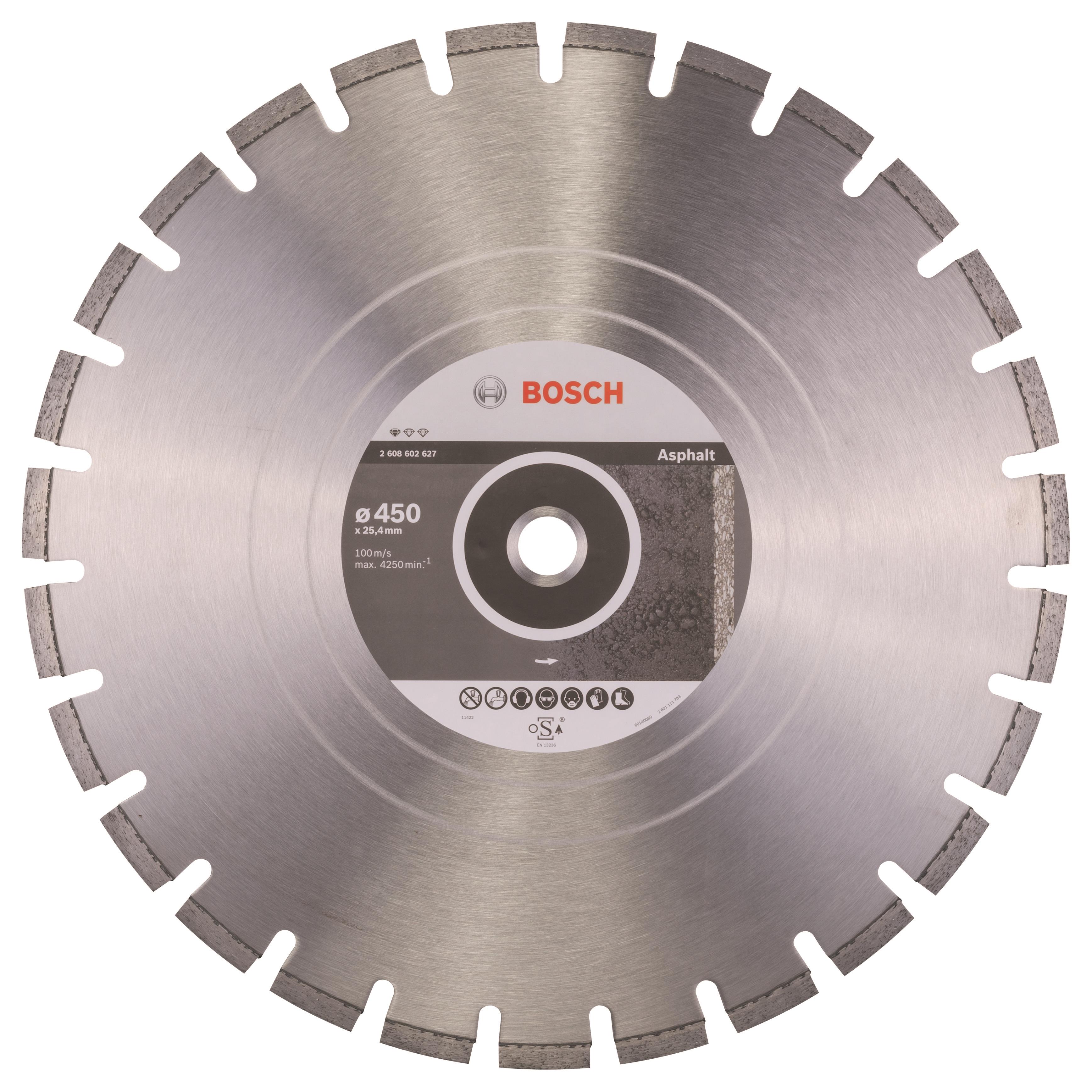 BOSCH Diamantový dělicí kotouč Standard for Asphalt 450 x 25,40 x 3,2 x 10 mm 2.608.602.627