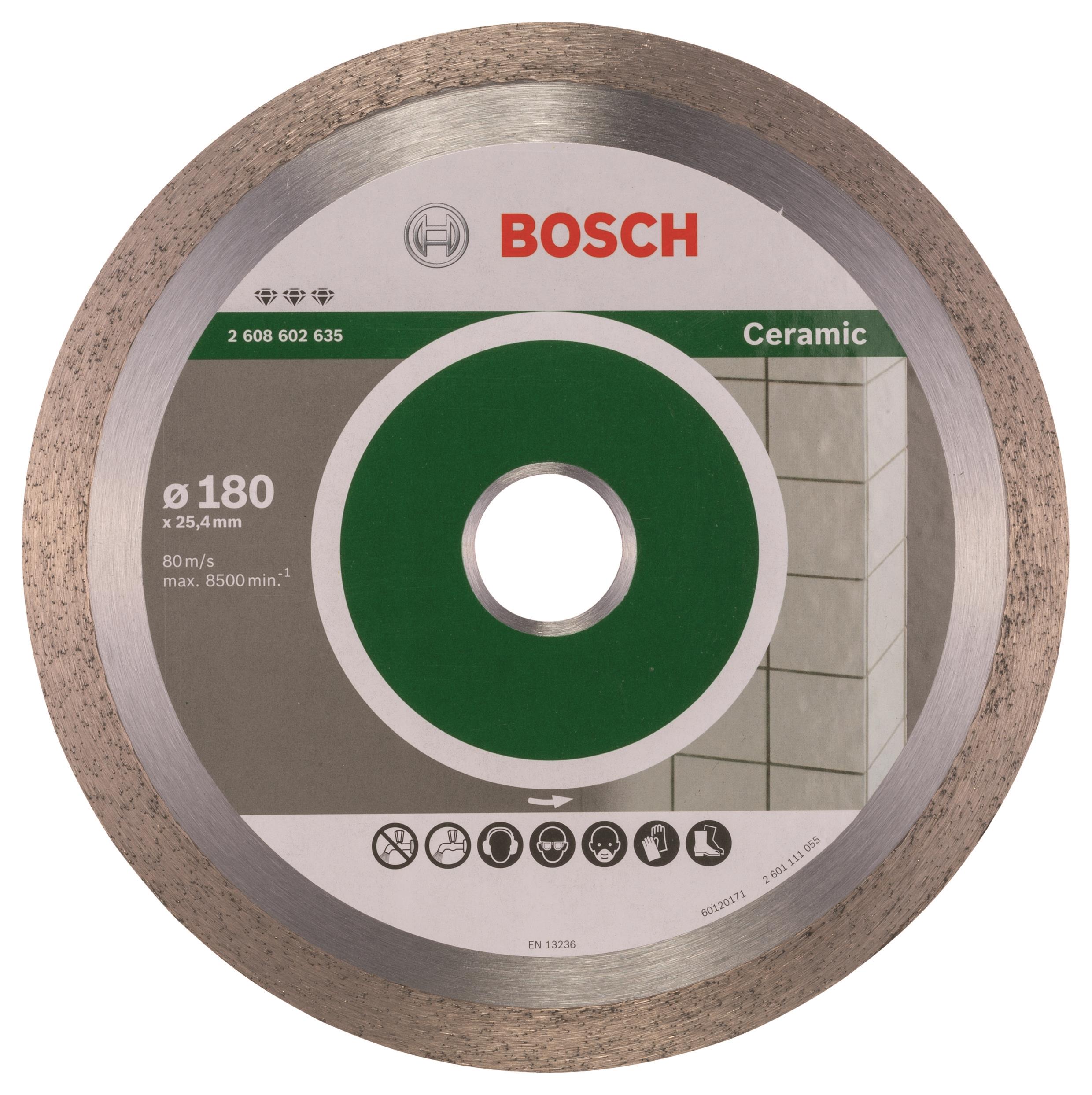BOSCH Diamantový dělicí kotouč Best for Ceramic 180 x 25,40 x 2,2 x 10 mm 2.608.602.635