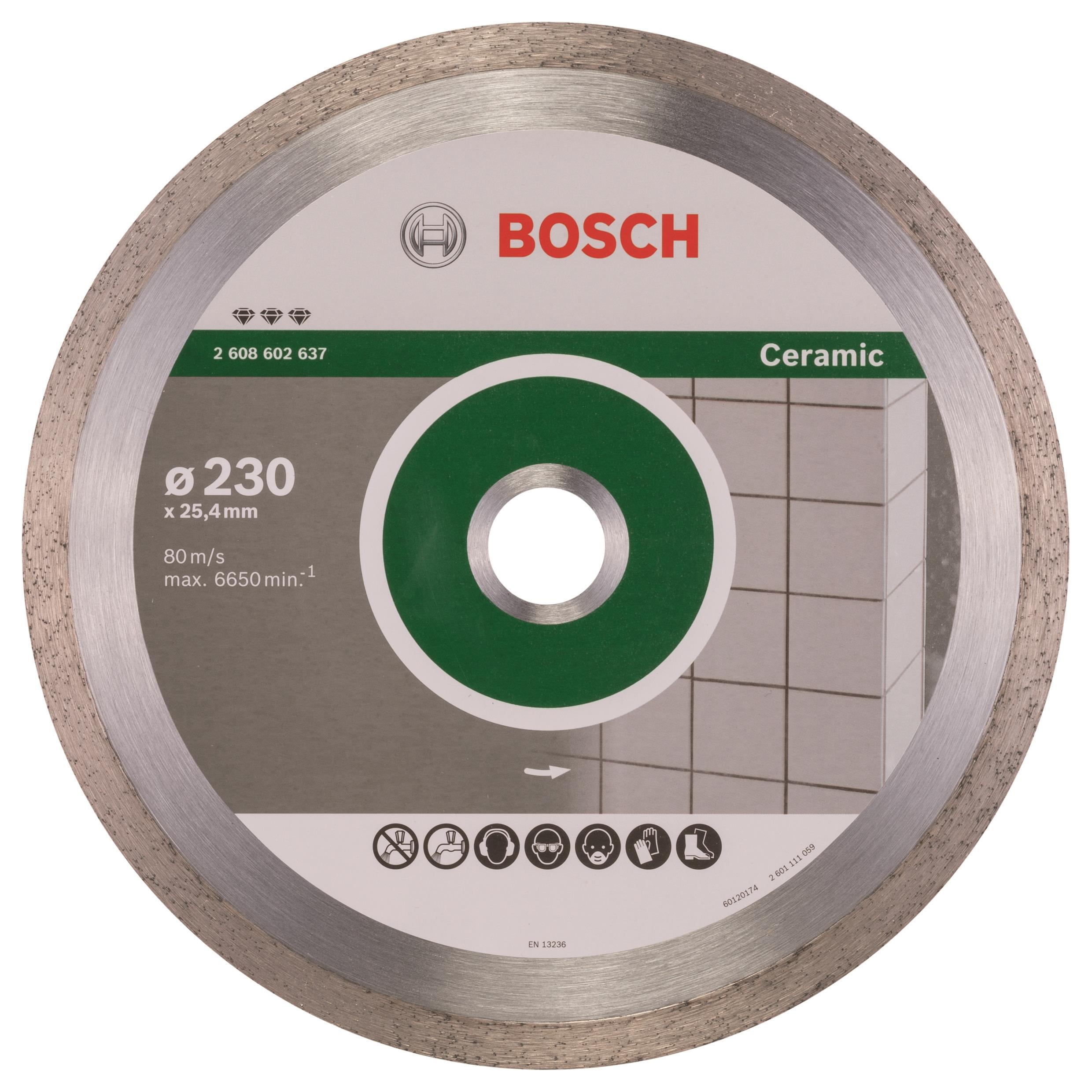 BOSCH Diamantový dělicí kotouč Best for Ceramic 230 x 25,40 x 2,4 x 10 mm 2.608.602.637