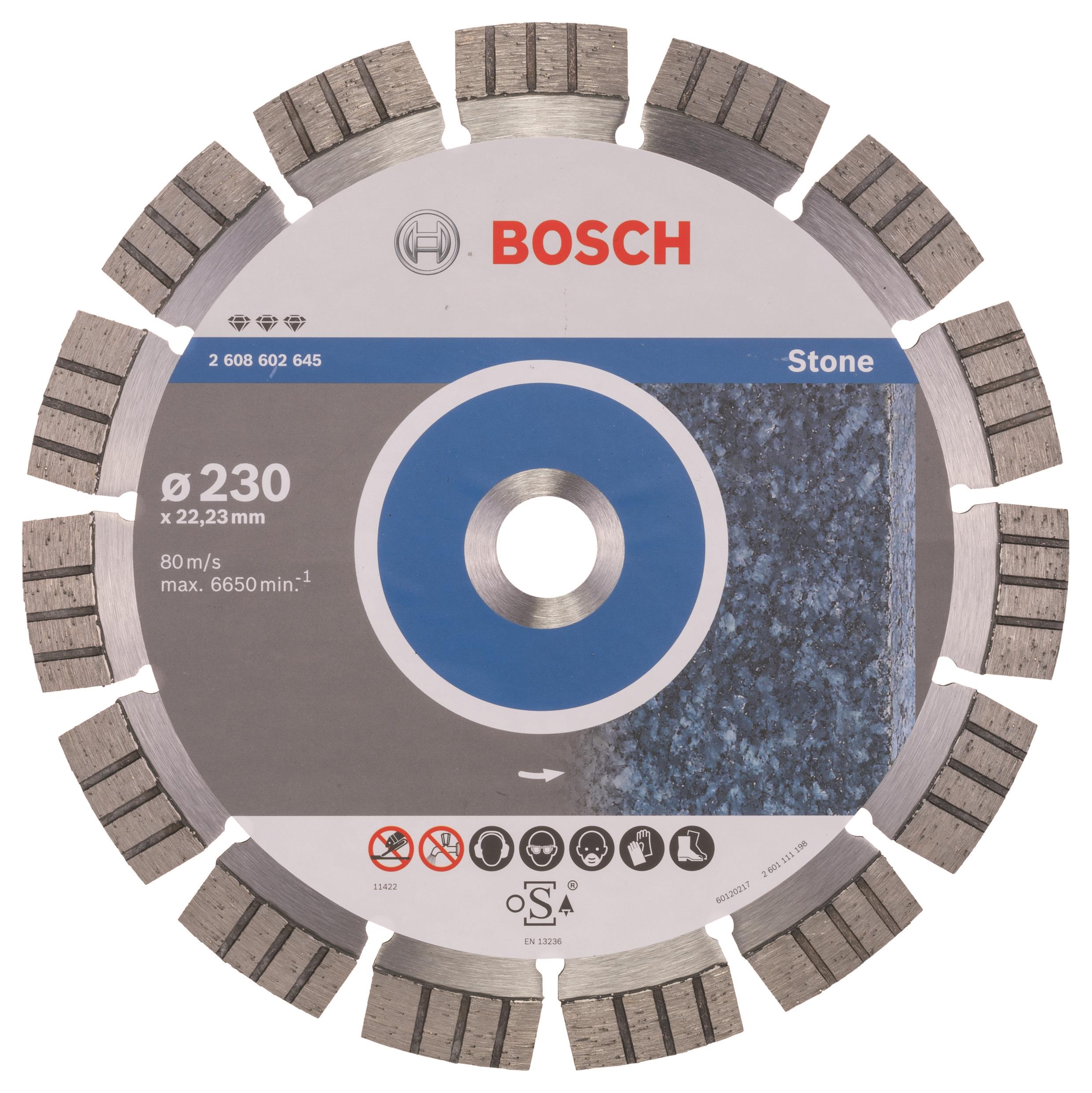 BOSCH Diamantový dělicí kotouč Best for Stone 230 x 22,23 x 2,4 x 15 mm 2.608.602.645