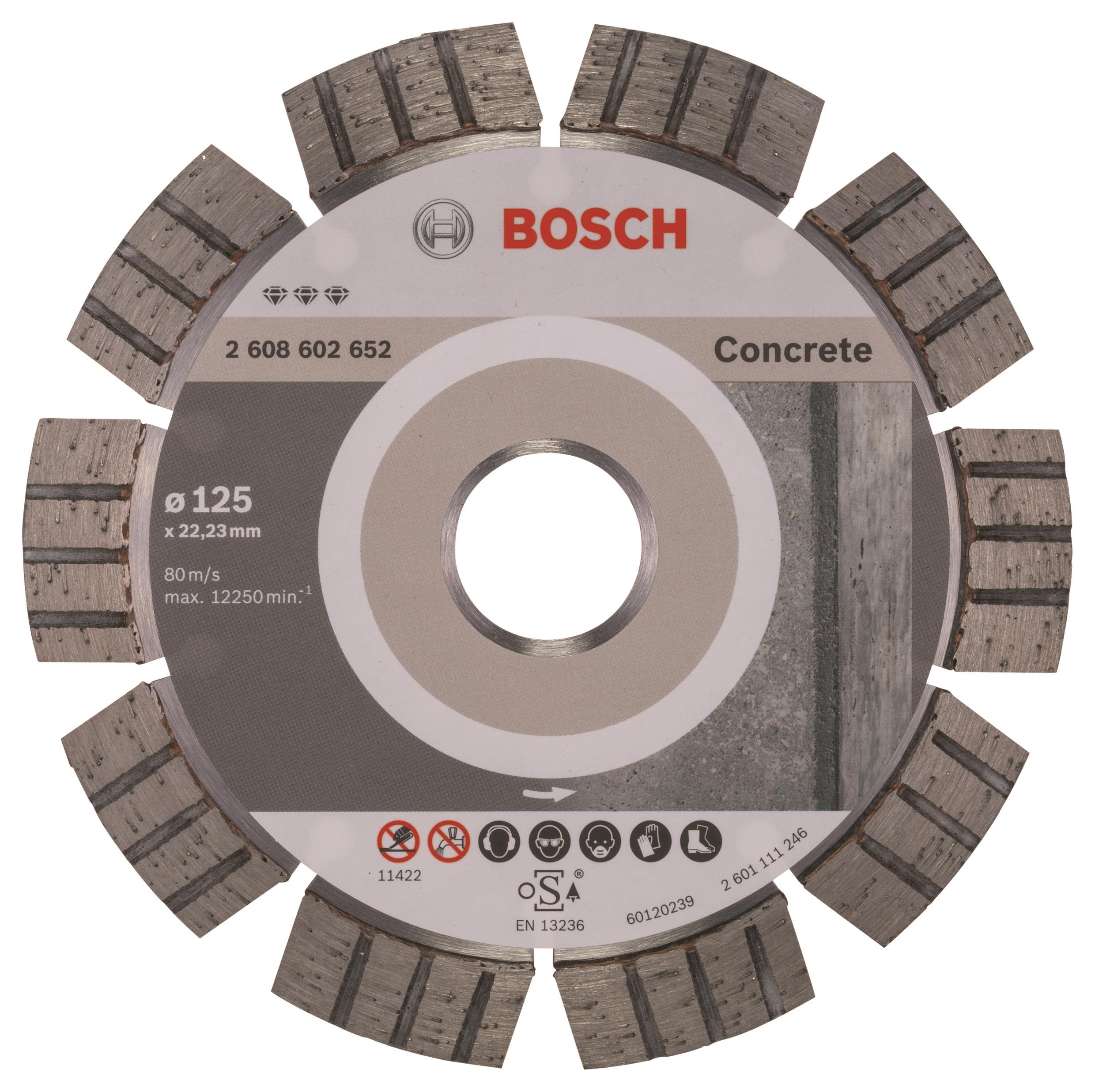 BOSCH Diamantový dělicí kotouč Best for Concrete 125 x 22,23 x 2,2 x 12 mm 2.608.602.652