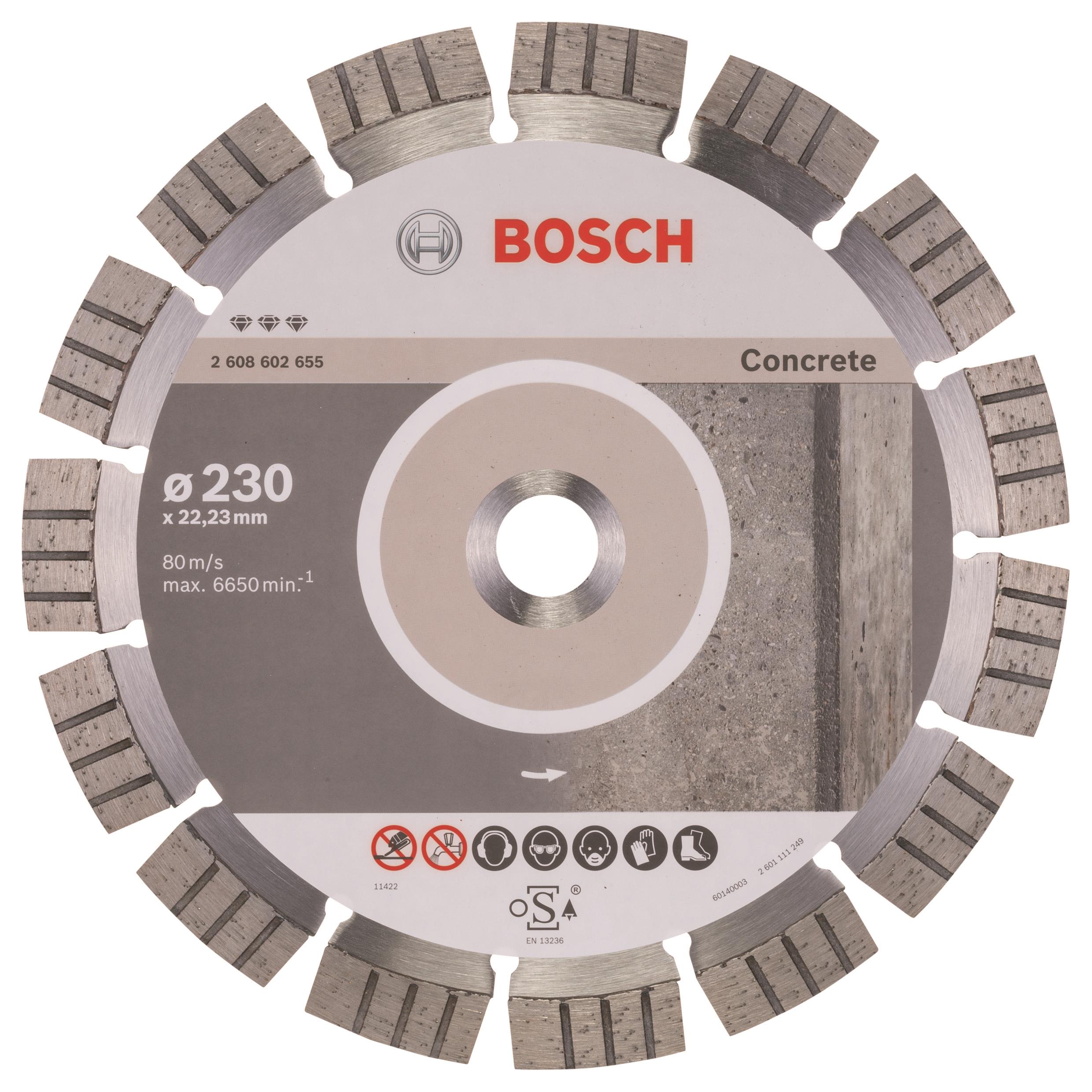 BOSCH Diamantový dělicí kotouč Best for Concrete 230 x 22,23 x 2,4 x 15 mm 2.608.602.655