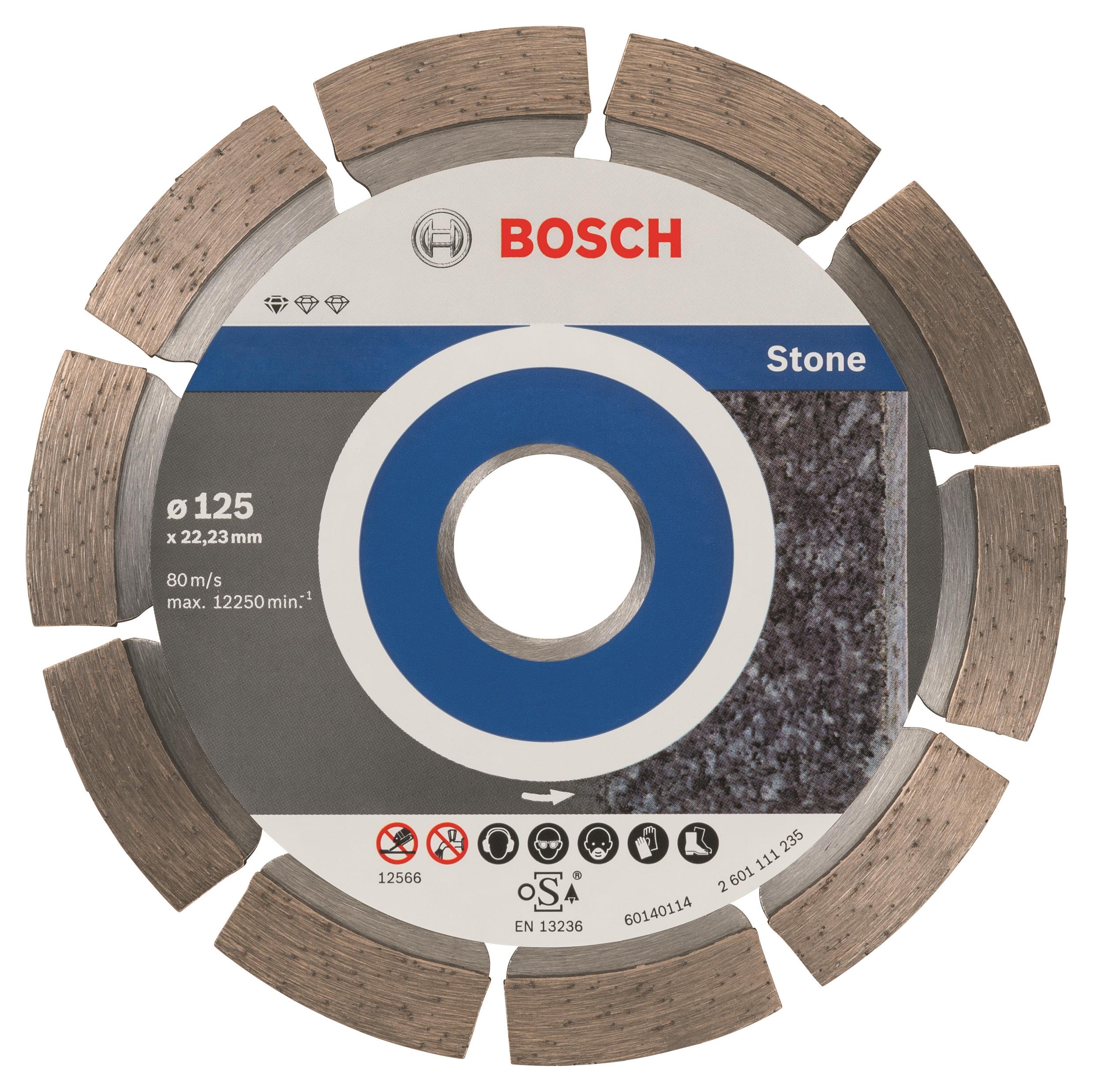 BOSCH Diamantový dělicí kotouč Standard for Stone 125 x 22,23 x 1,6 x 10 mm 2.608.603.236