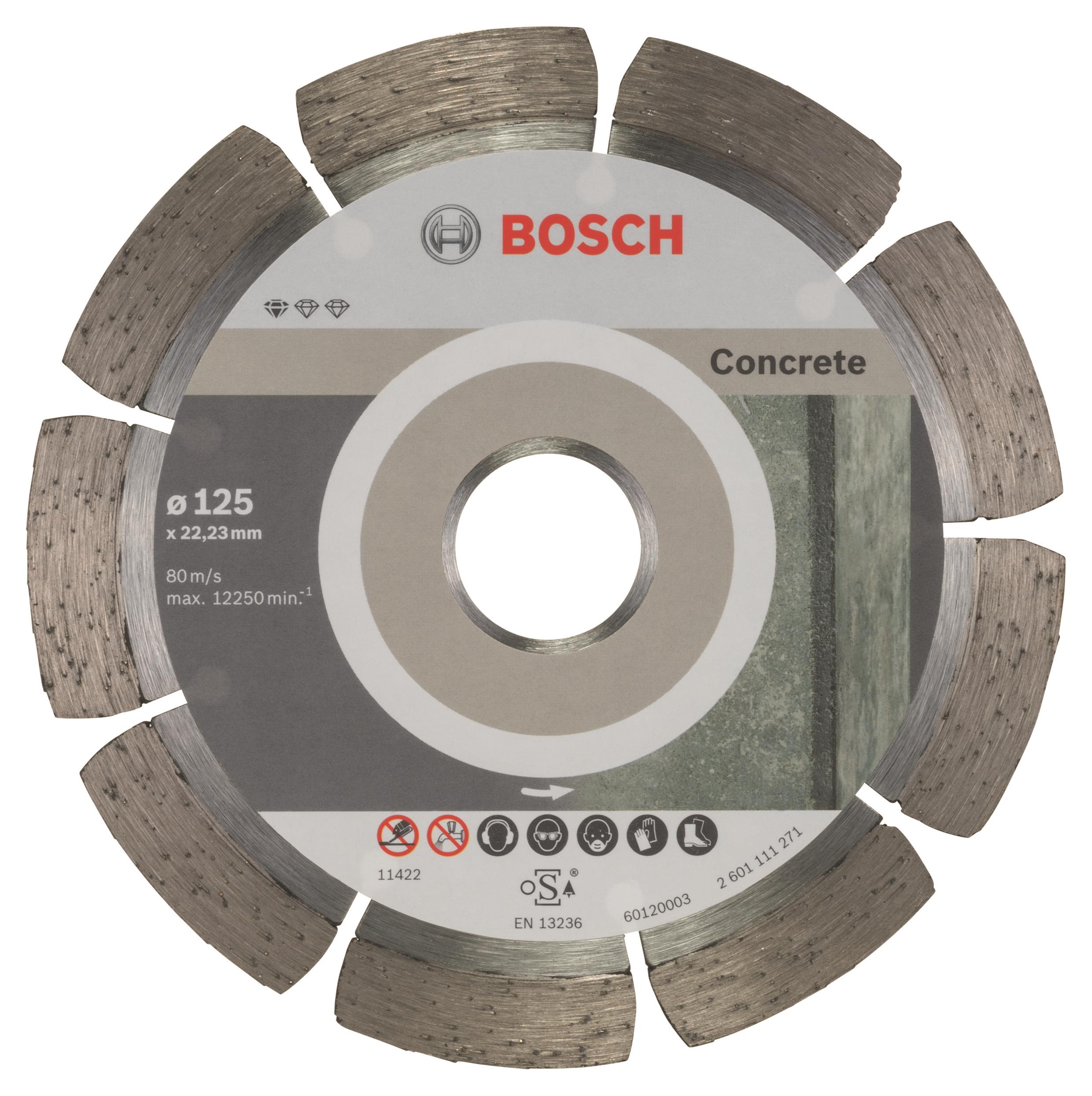 BOSCH Diamantový dělicí kotouč Standard for Concrete 125 x 22,23 x 1,6 x 10 mm 2.608.603.240