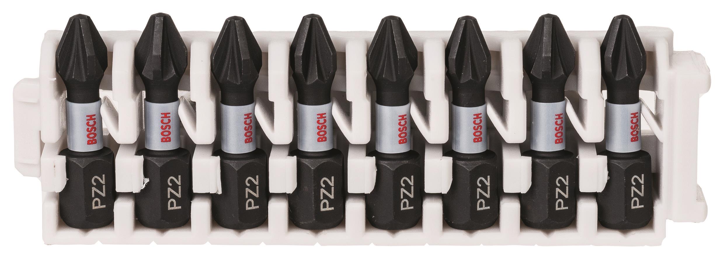 BOSCH 8dílná souprava nástavců Impact Control, 8×PZ2 2.608.522.325