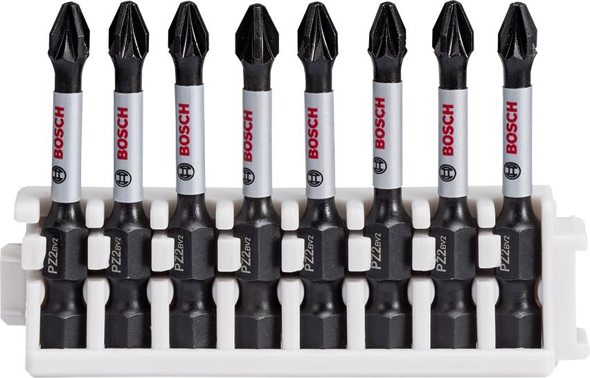 BOSCH Souprava nástavců Impact Control Power Bit, 8 kusů, 8×PZ2 2.608.522.331