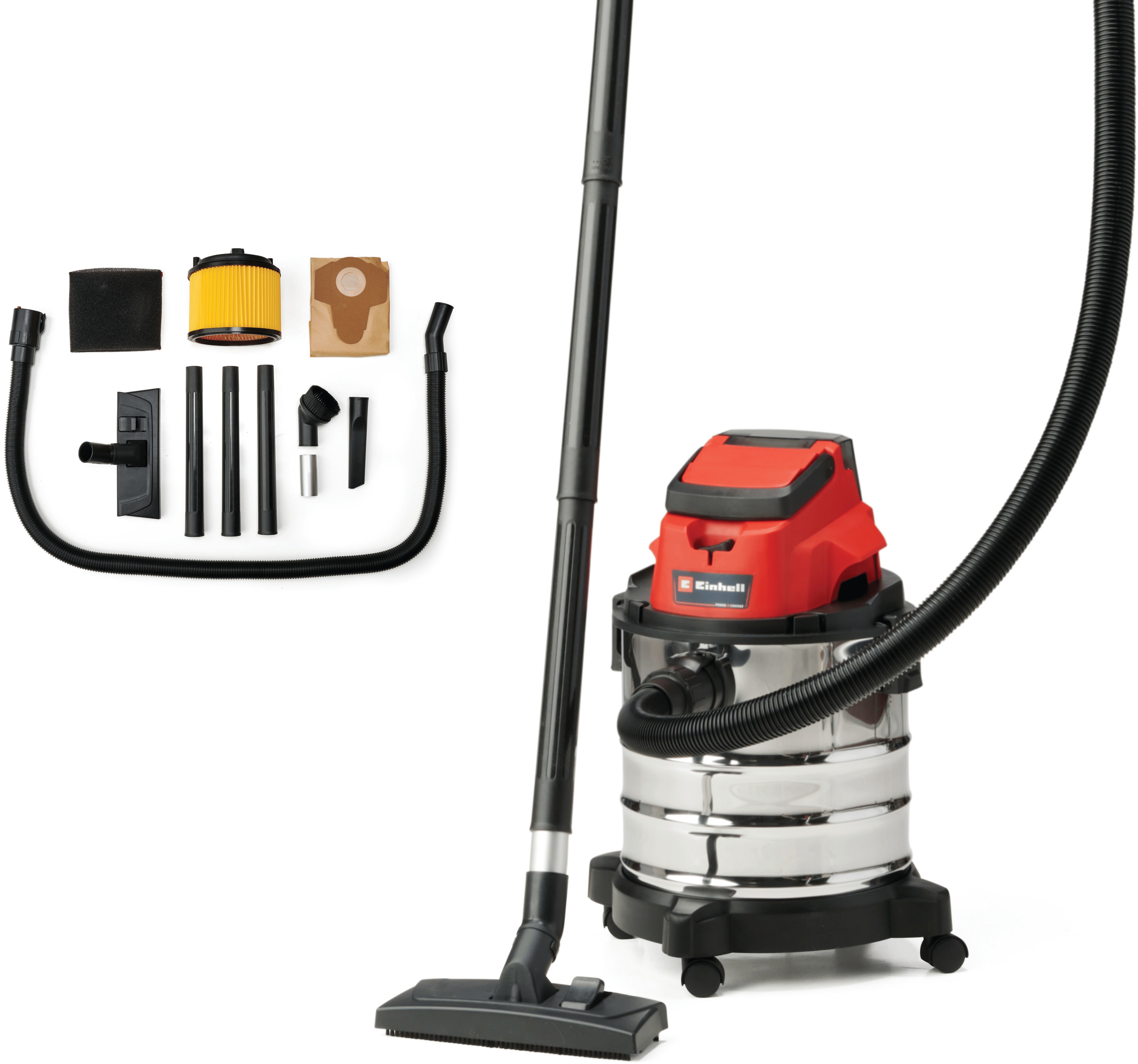 EINHELL Vysavač pro mokré i suché sání Aku TC-VC 18/20 Li S-Solo, 2347130 (bez aku)