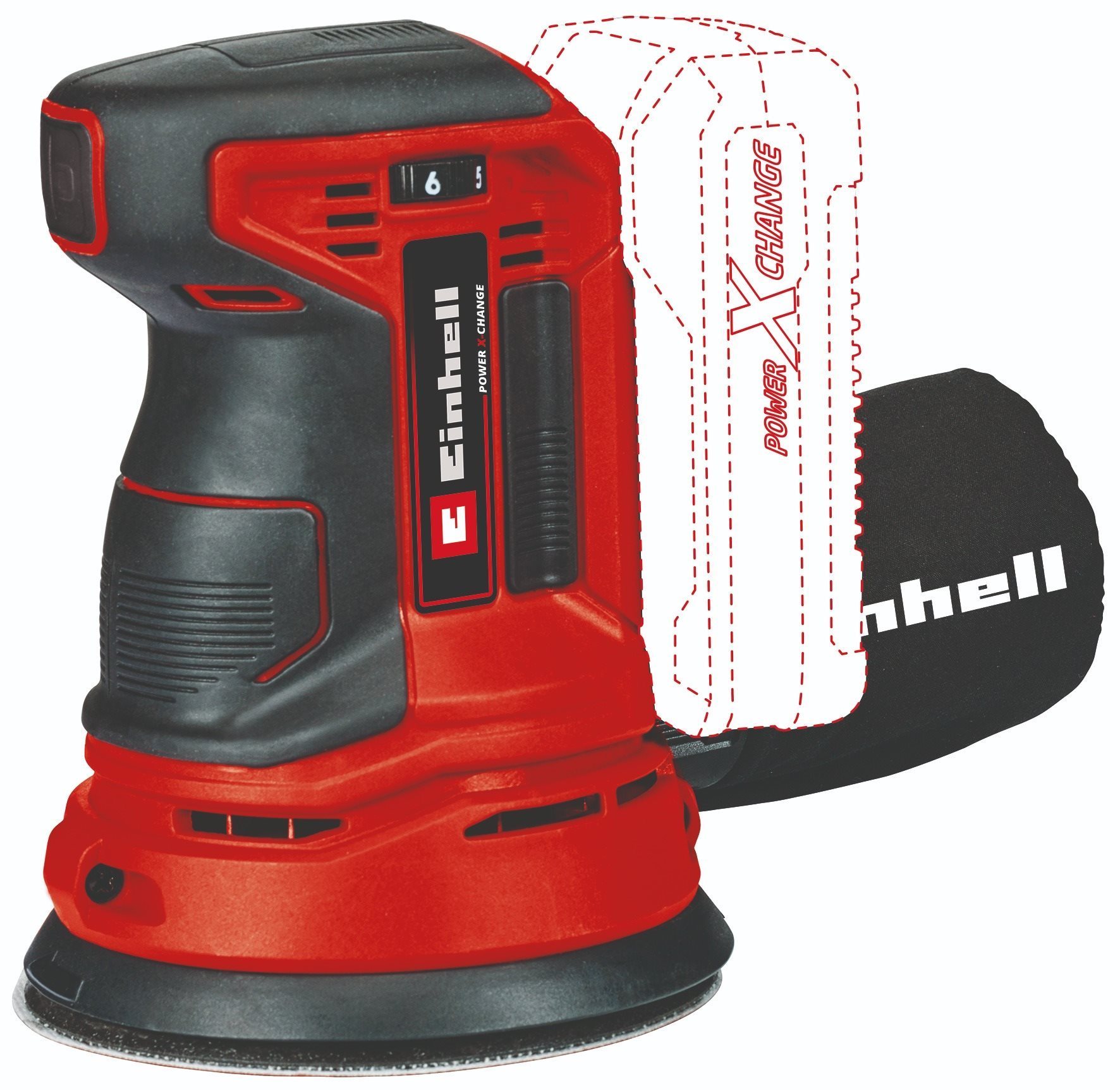 EINHELL Excentrická bruska AKU TE-RS 18 Li-Solo, 4462010 (bez AKU)