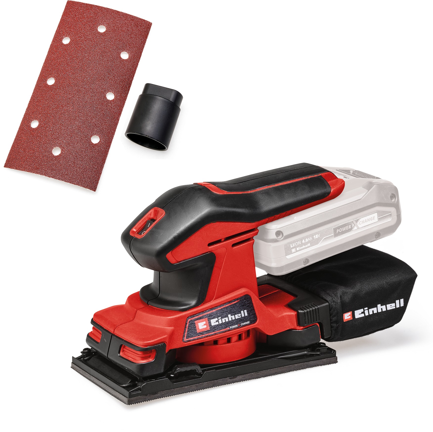EINHELL Vibrační bruska AKU TC-OS 18/187 Li Solo, 4460725 (bez AKU)