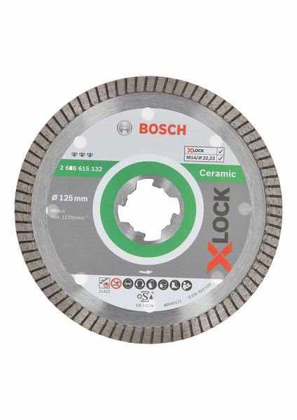 BOSCH X-LOCK Diamantový řezný kotouč Best for Ceramic Extraclean Turbo systému 2.608.615.132