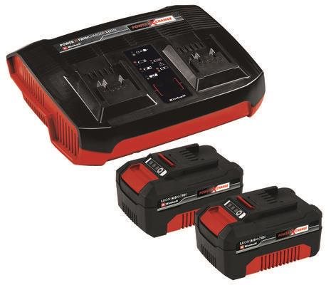 EINHELL Startovací sada Power X-Change 18V (2x 4,0 Ah + nabíječka 3A), 4512112
