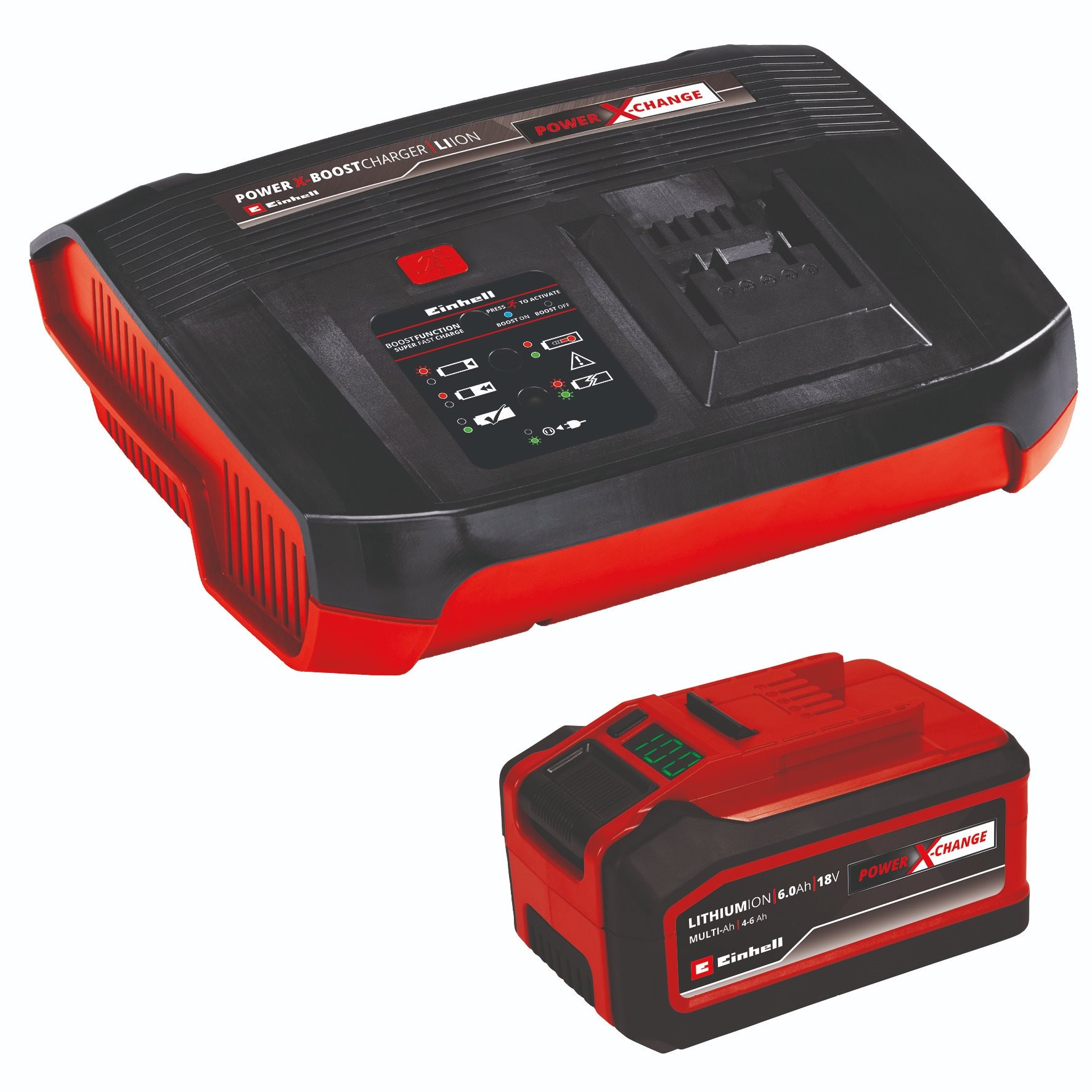 EINHELL Startovací sada Power X-Change 4-6 MultiAh & 6A rychlonabíječka, 4512143