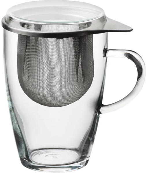 Bohemia Cristal Lyra Hrnek na čaj s nerezovým sítkem 350 ml