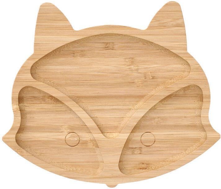 Zeller Bambusový talíř na občerstvení ve tvaru lišky FOX 23 × 19 cm
