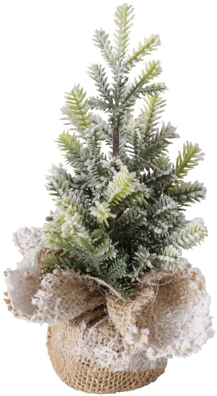 Boltze Home, Úmělý vánoční stromeček v jutovém květináči TANNE, 22 cm