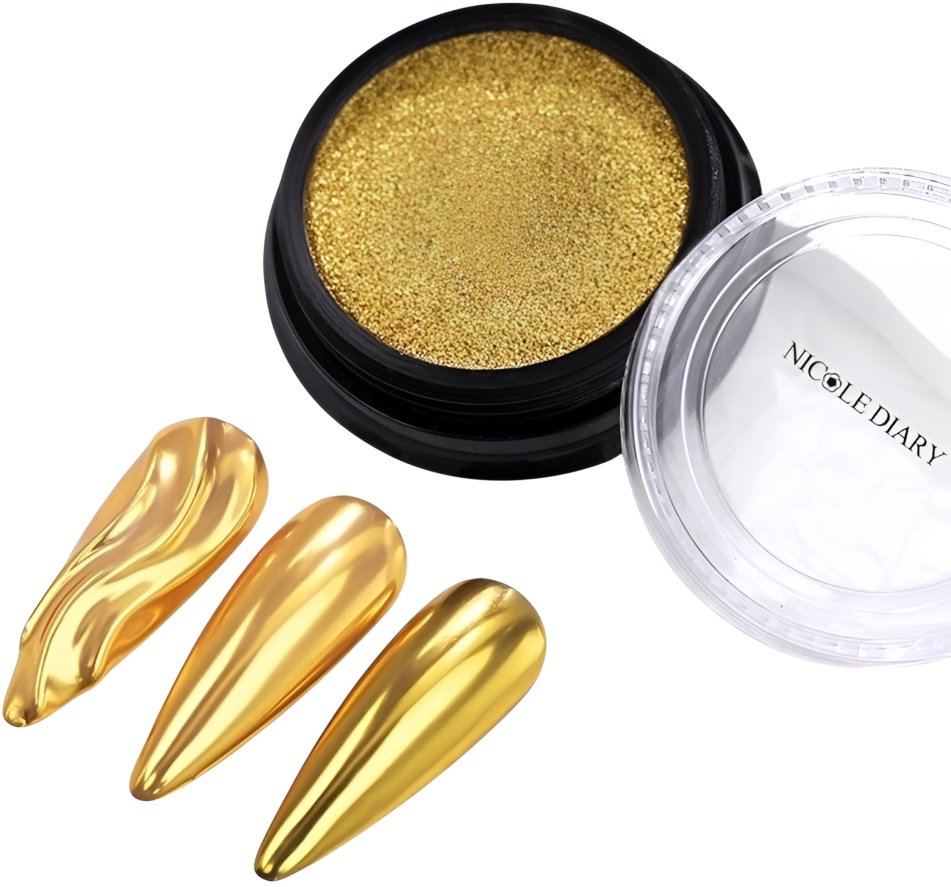 NICOLE DIARY Chromový pigment na nehty se zrcadlovým efektem Solid chrome 3