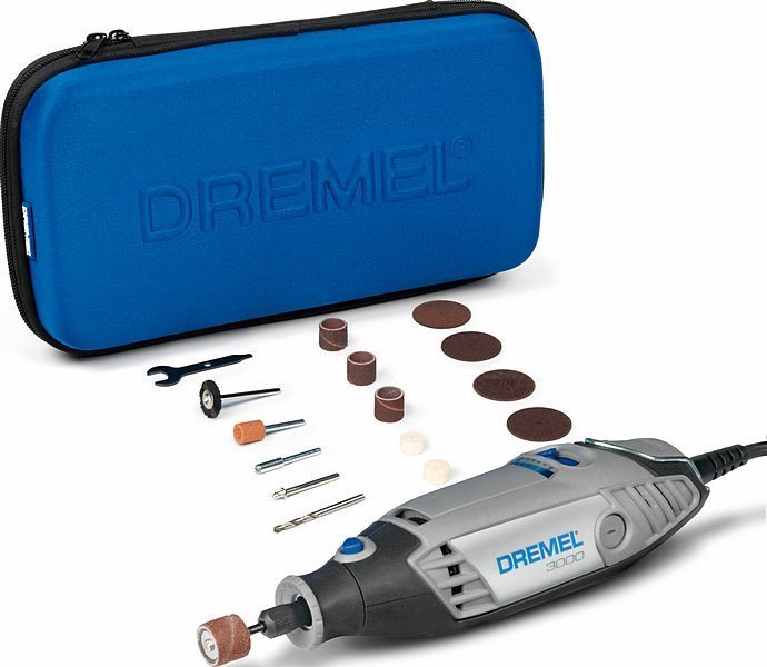 DREMEL Přímá bruska elektrická 3000, 15 ks příslušenství F.013.300.0JC