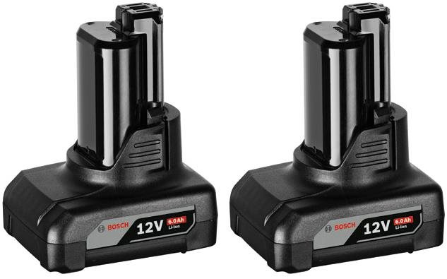 BOSCH Professional 2x akumulátor GBA 12V, 6 Ah 1.600.A00.X7M