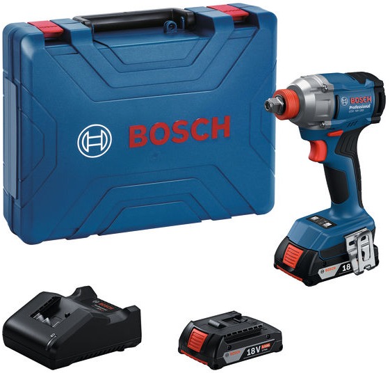 BOSCH Professional Rázový utahovák AKU GDS 18V-285, kufr 0.601.9N2.122 (2 × 2 Ah)