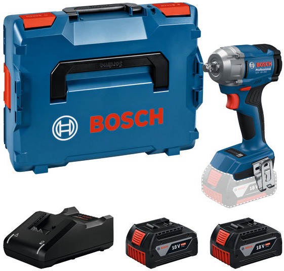 BOSCH Professional Rázový utahovák AKU GDS 18V-350, kufr 0.601.9M5.021 (2 × 4 Ah)