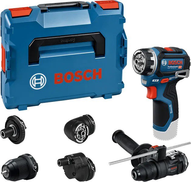 BOSCH Professional Šroubovák AKU GSR 12V-32 FC, L-BOXX, nástavce 0.601.9N7.102 (bez AKU)