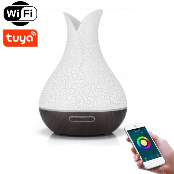 BOT Smart aroma difuzér B5 - bílá a tmavě hnědé dřevo 400 ml