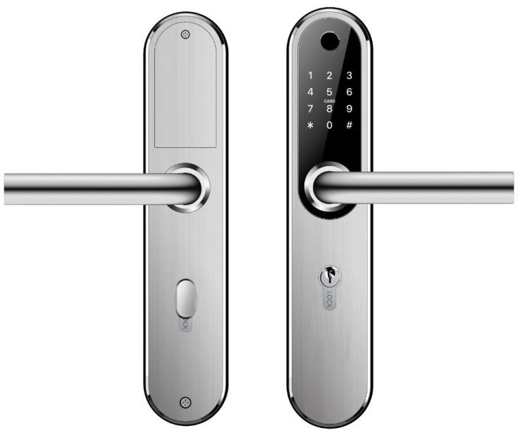 BOT Chytrá klika TTLock H1 W stříbrná 92 mm