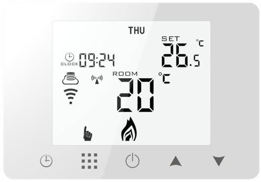 BOT WiFi pokojový bezdrátový termostat Tuya RT9 16 A bílý