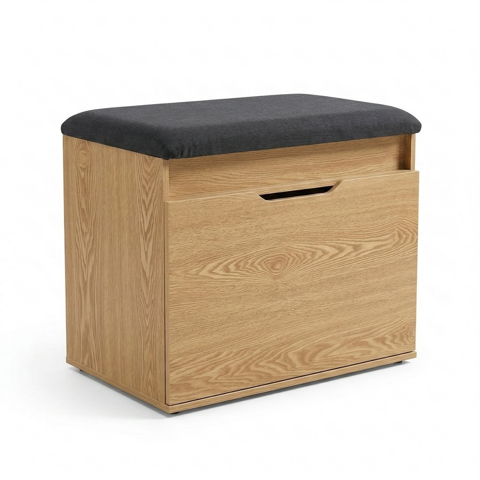 BOXIMO Botník s sedákem a úložným prostorem VIRA, 60 × 50 × 35 cm, hnědý