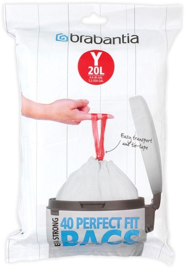 Brabantia PerfectFit pytle - 20 L (Y) - 40 ks