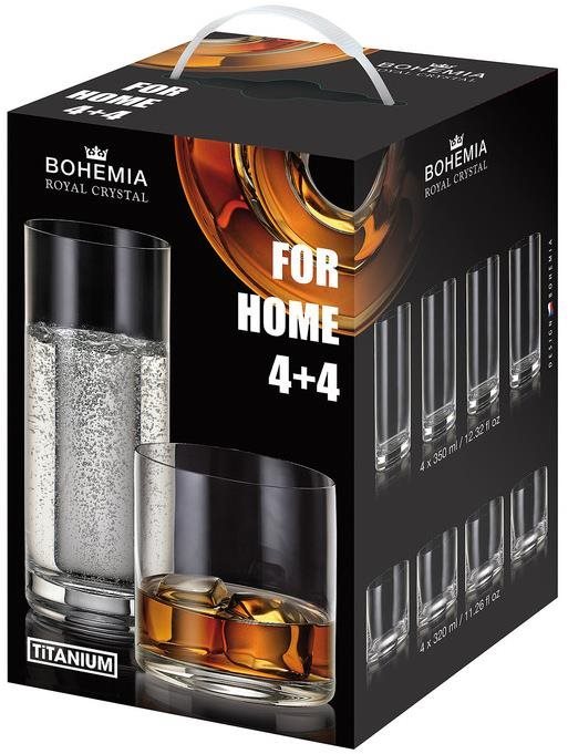 Bohemia Royal Crystal Sklenice 8 ks FOR HOME