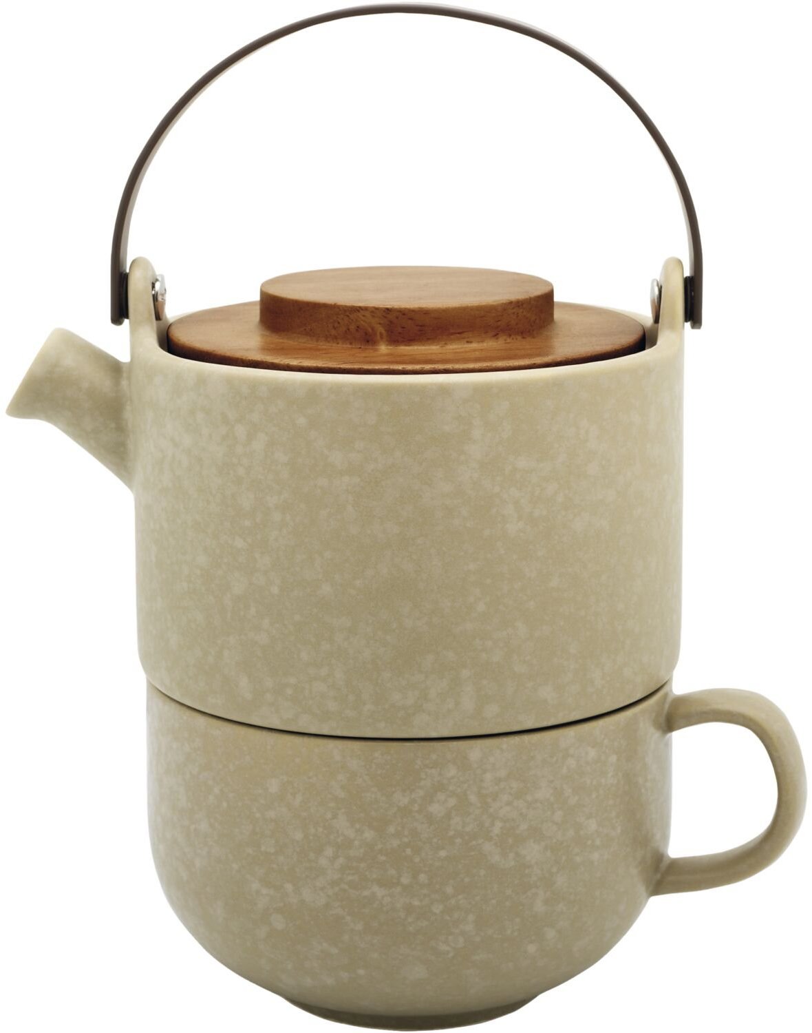 BREDEMEIJER Umea Čajová konvice s hrnkem, hliněná, kamenina, 0,50 l, 21 cm