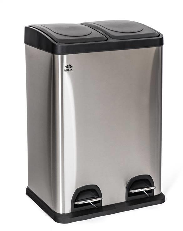 BRILANZ SAVERY 40 l Koš recyklovací odpadkový nerezový 2 × 20 l