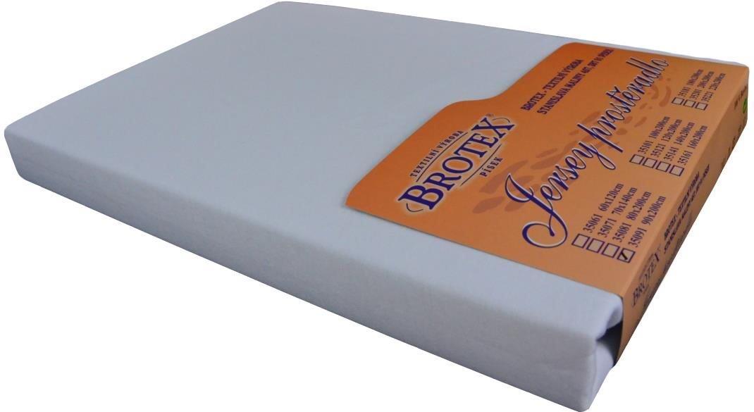 Brotex Jersey prostěradlo bílé, 220 × 200 cm