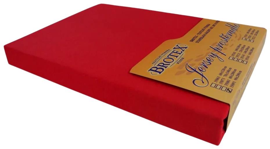Brotex Jersey prostěradlo červené, 80 × 200 cm