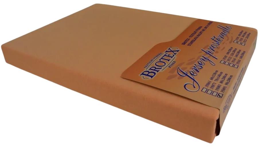 Brotex Jersey prostěradlo lososové, 180 × 200 cm dvojlůžko