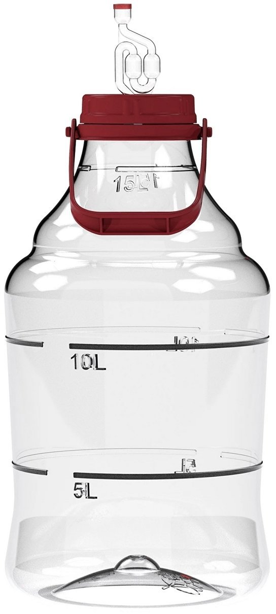 BROWIN Demižon 15 l Pet s úchytem + ferm. trubice