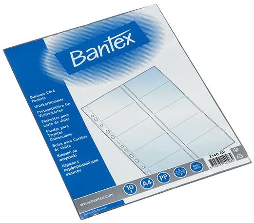 BANTEX A4/100 eurofolie na vizitky, balení 10 ks
