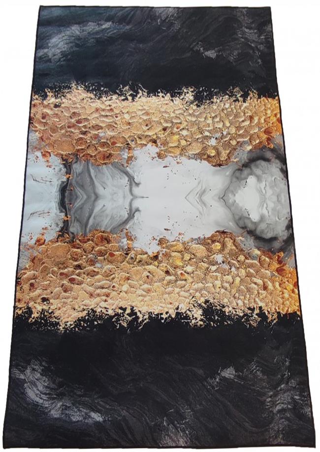 4sleep Kusový koberec Black & Gold 13 - 60 × 100 cm