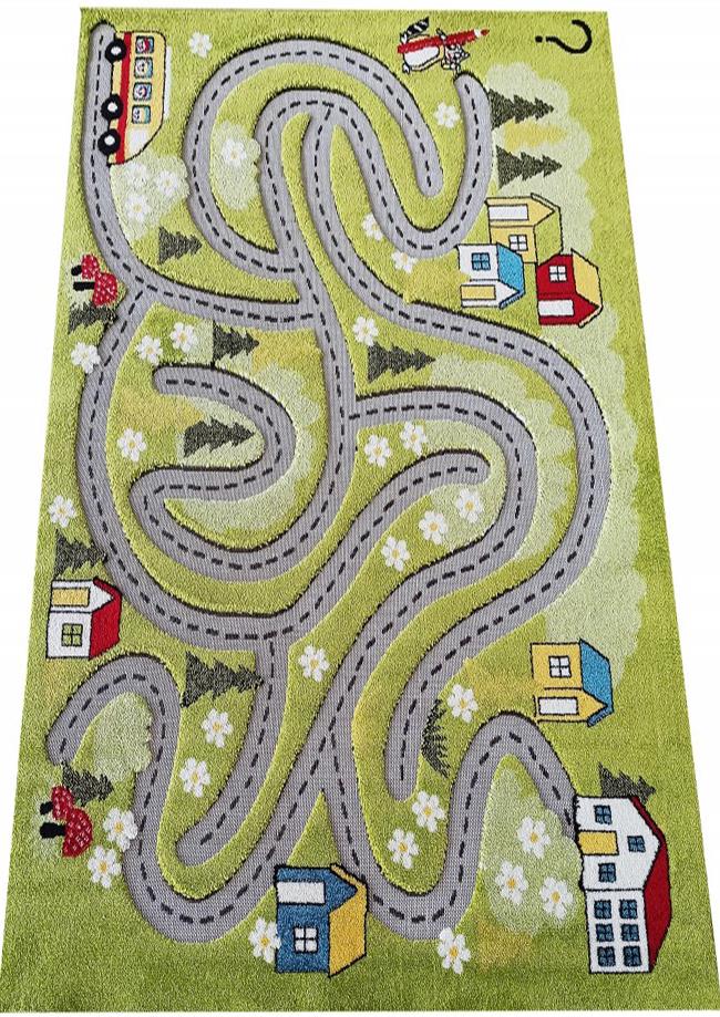4sleep Dětský kusový koberec Color Kids 02 zelený - 150 × 200 cm