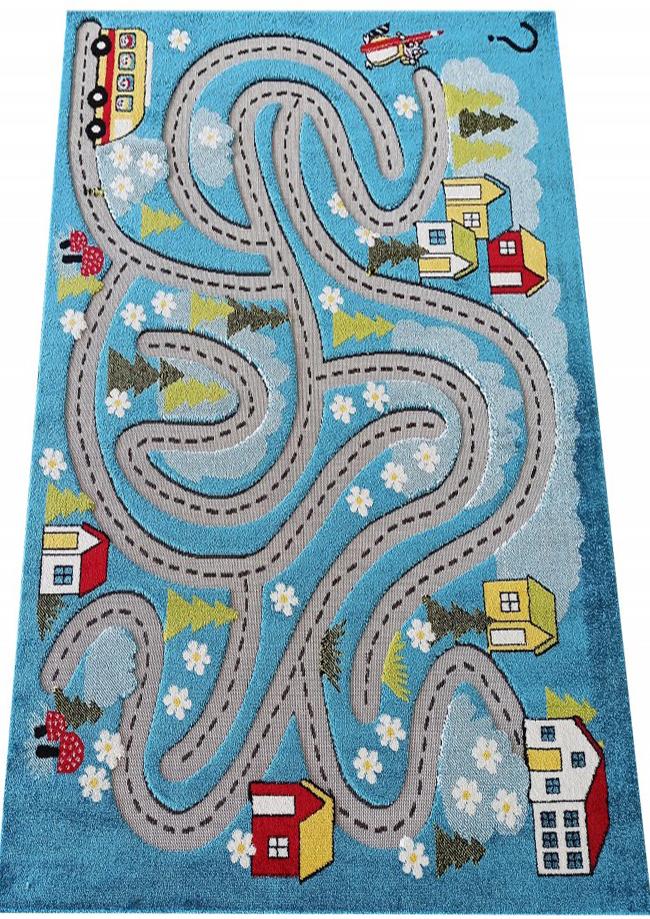 4sleep Dětský kusový koberec Color Kids 02 modrý - 100 × 150 cm