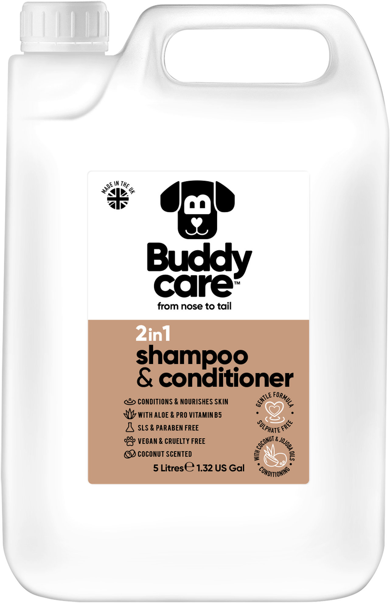 Buddycare Šampon a kondicionér pro psy 2v1 5 l