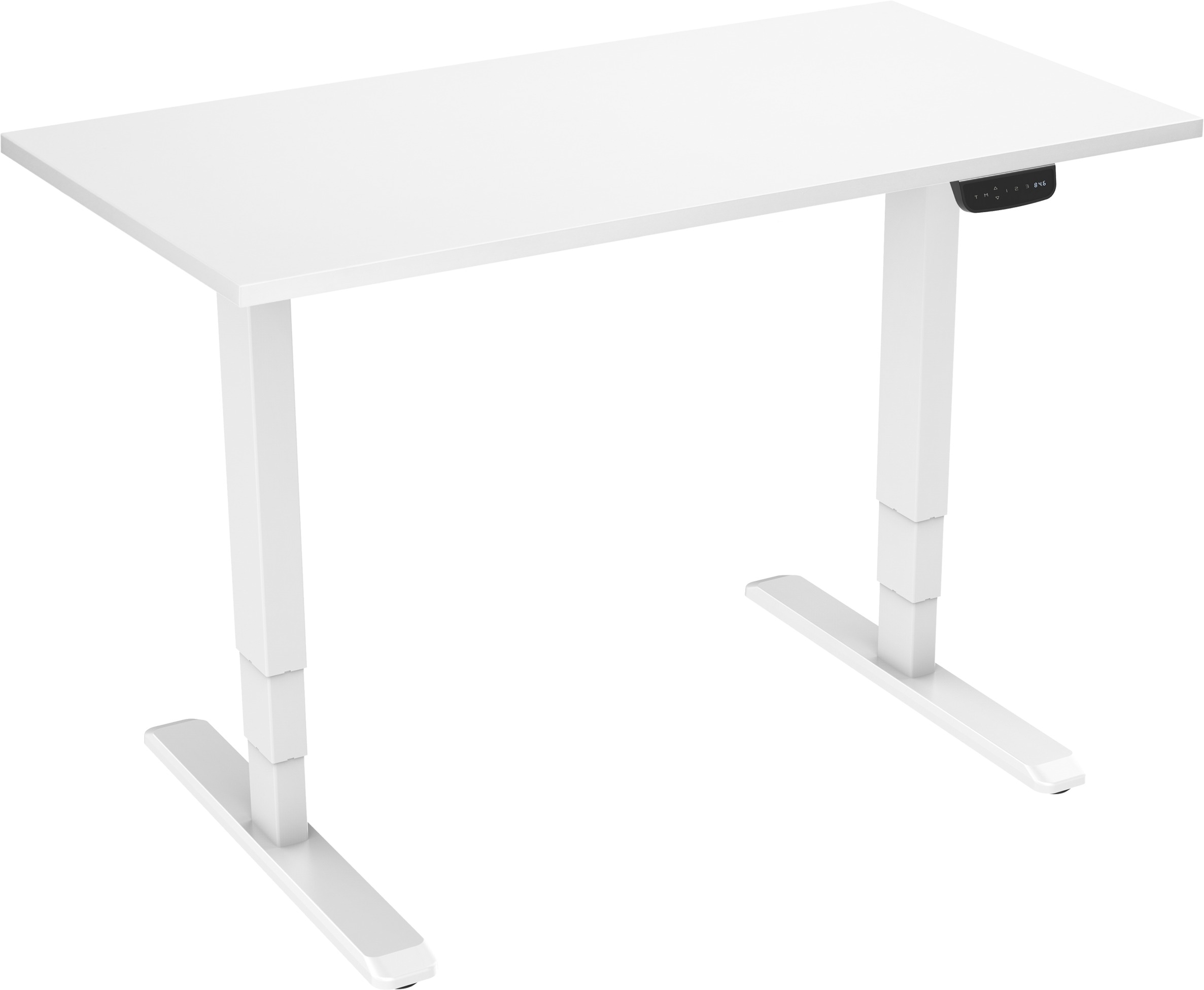 AlzaErgo Table ET1 NewGen bílý + deska 140×80 cm lamino bílá