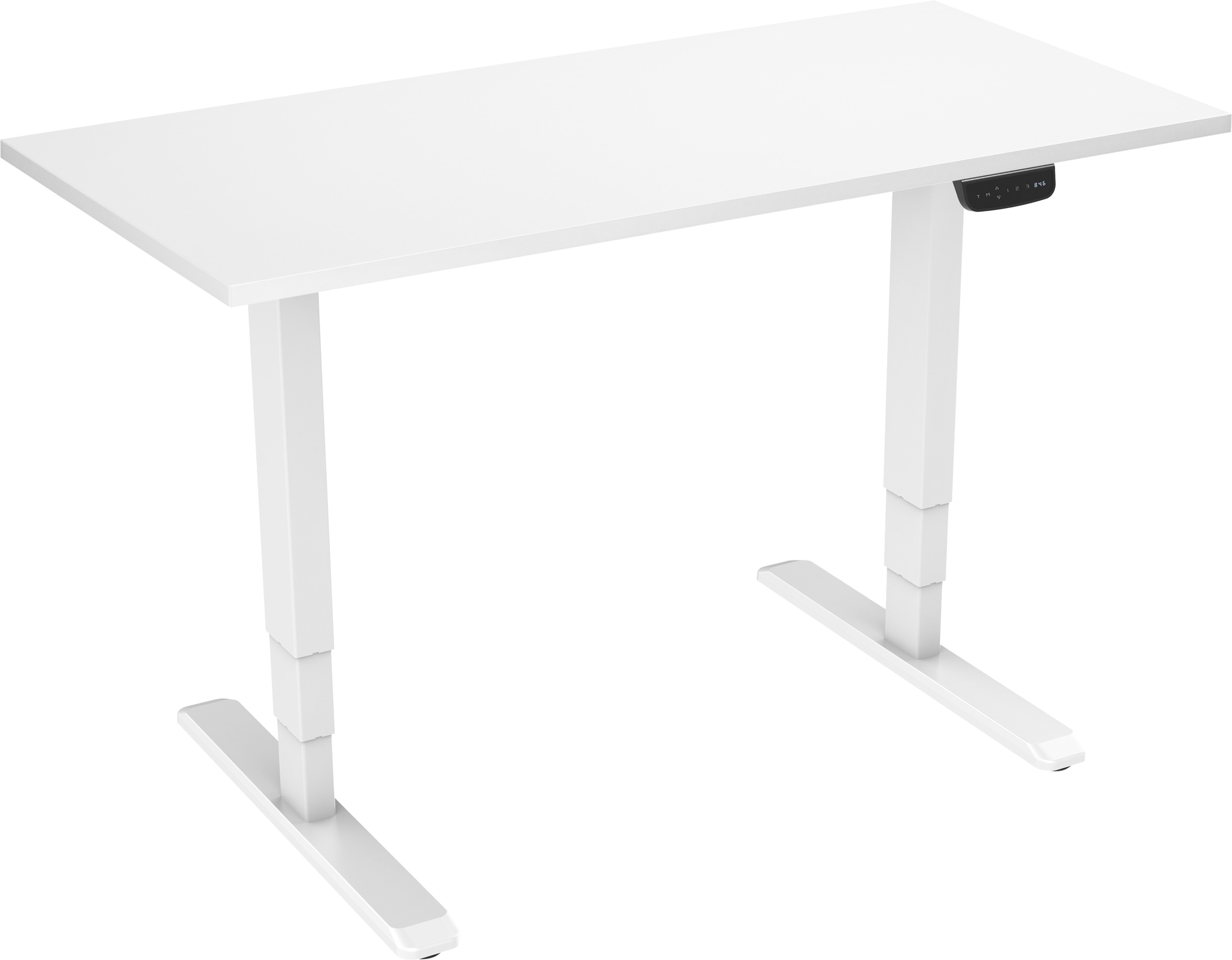 AlzaErgo Table ET1 NewGen bílý + deska 140×80 cm lamino bílá