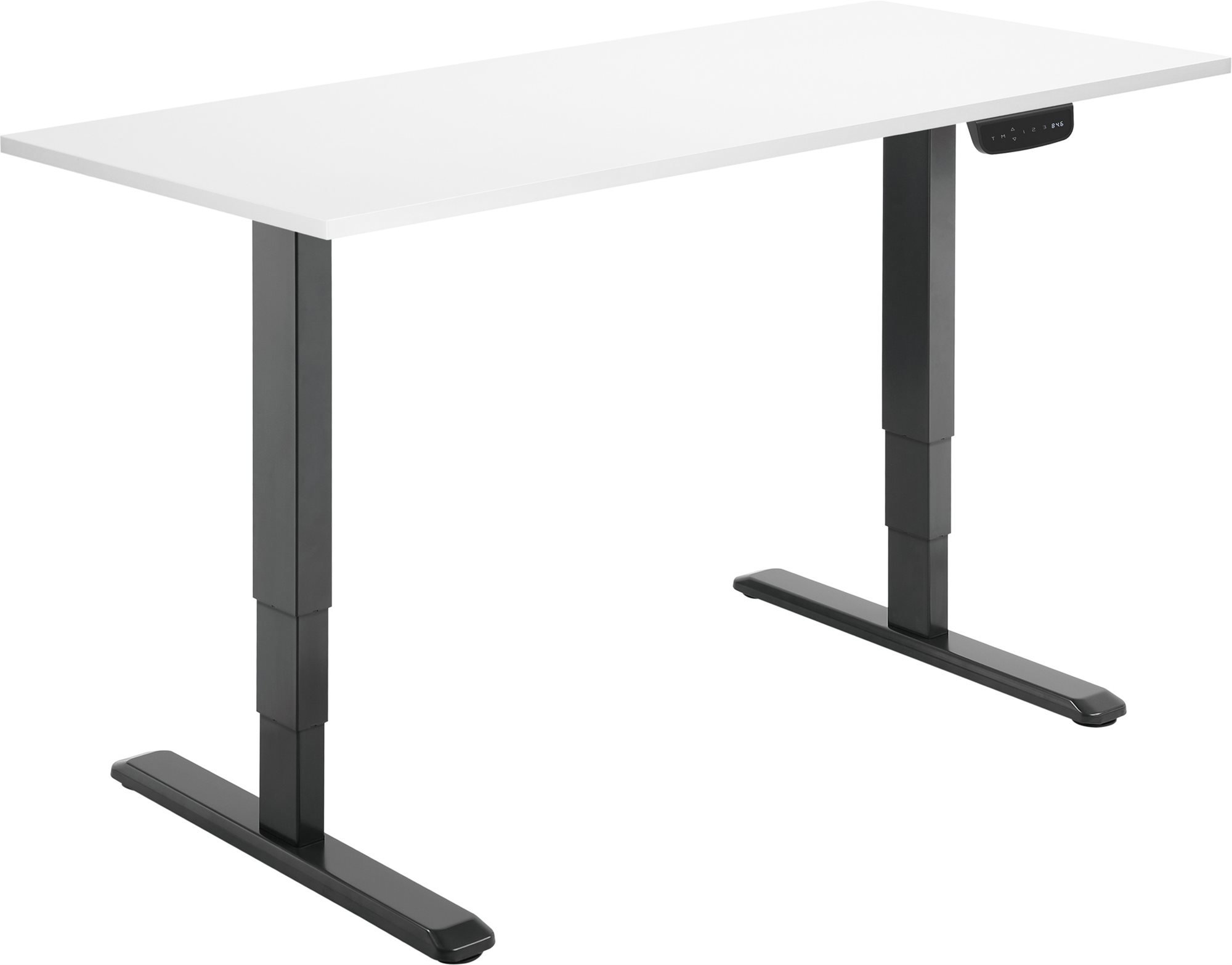 AlzaErgo Table ET1 NewGen černý stůl s bílou deskou