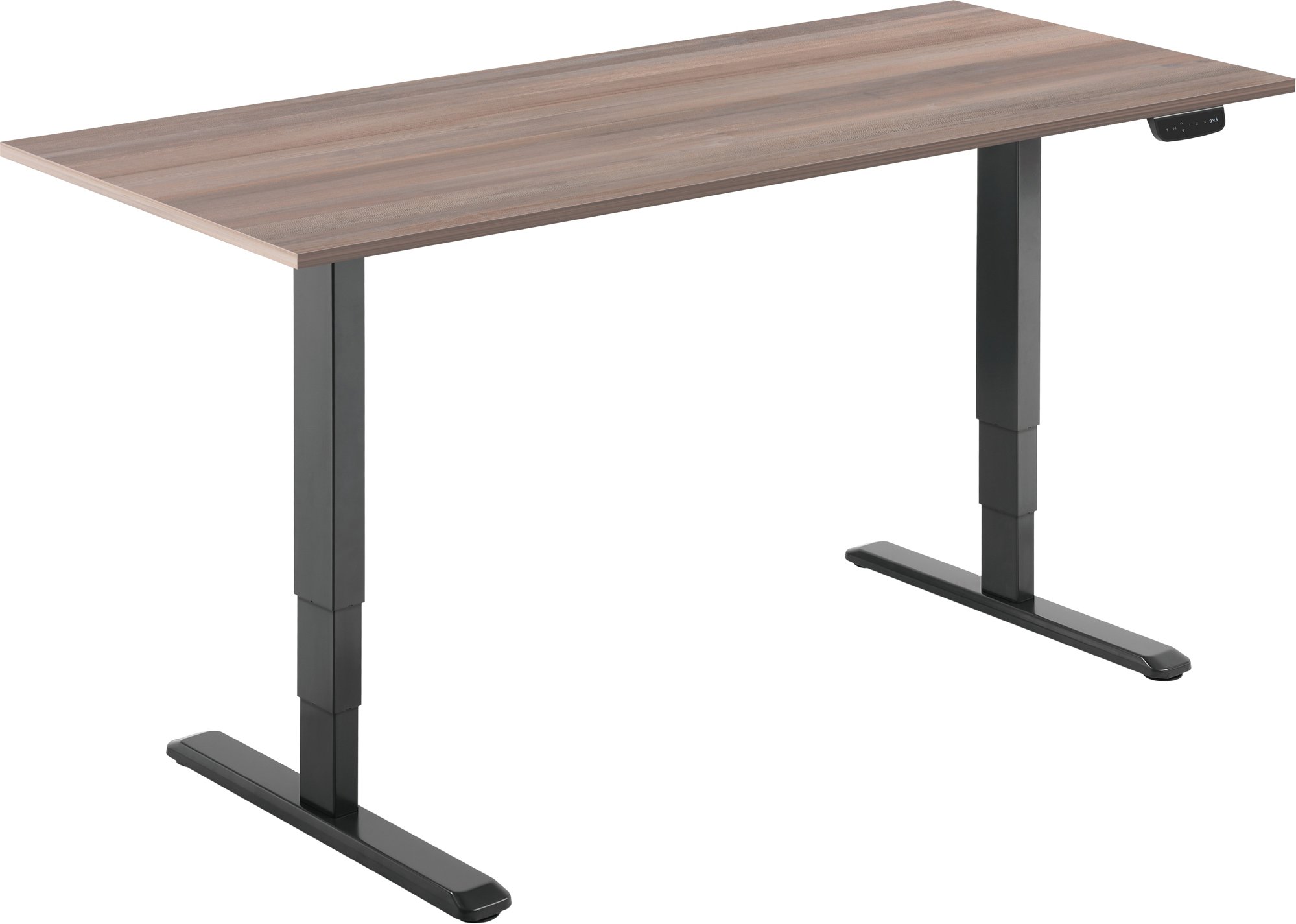 AlzaErgo Table ET1 NewGen černý + deska 140×80 cm lamino šedý dub