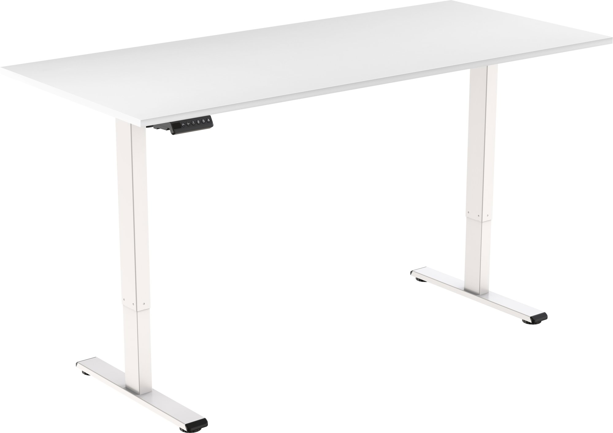AlzaErgo Table ET2 Essential bílý + deska 140×80 cm lamino bílá