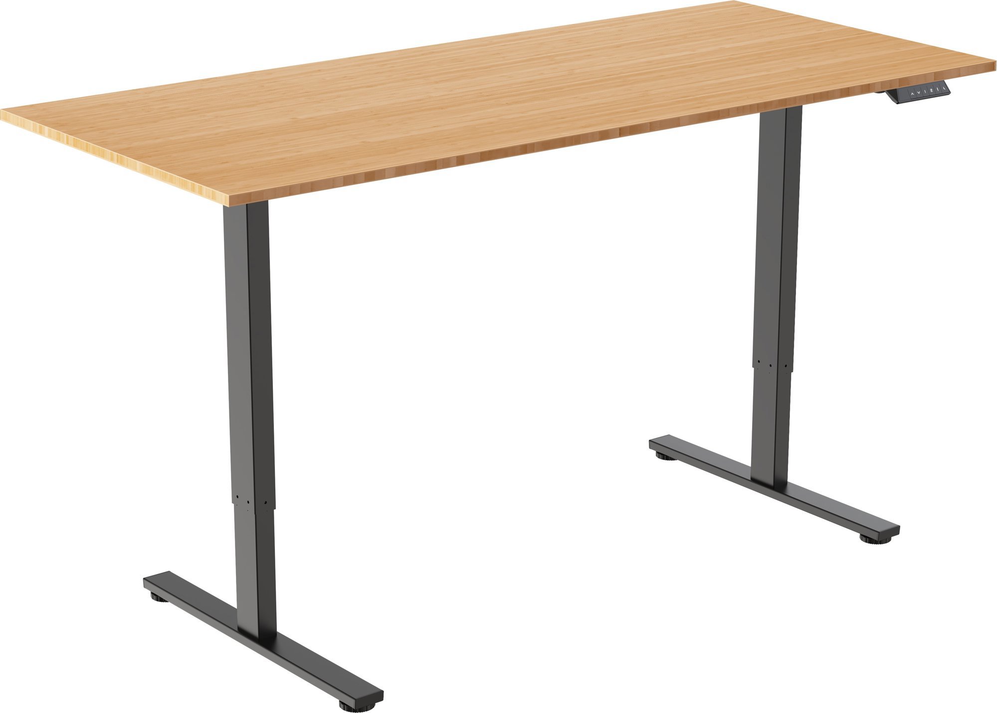AlzaErgo Table ET2 Core černý + deska 140×80 cm bambusová
