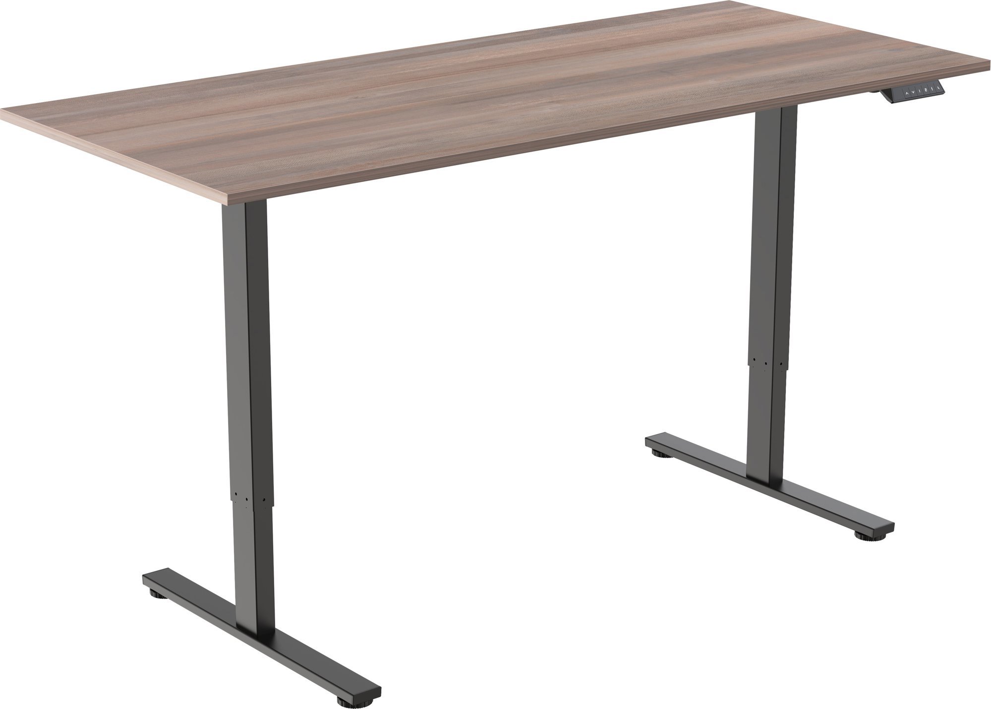 AlzaErgo Table ET2 Core černý + deska 140×80 cm lamino šedý dub